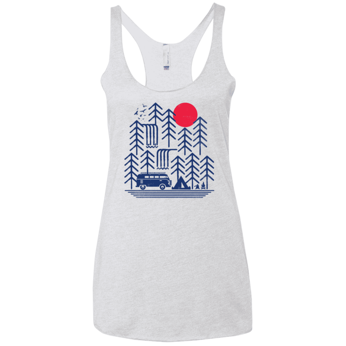 T-Shirts Heather White / X-Small Road Trip Days Women's Triblend Racerback Tank