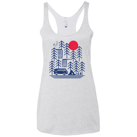 T-Shirts Heather White / X-Small Road Trip Days Women's Triblend Racerback Tank