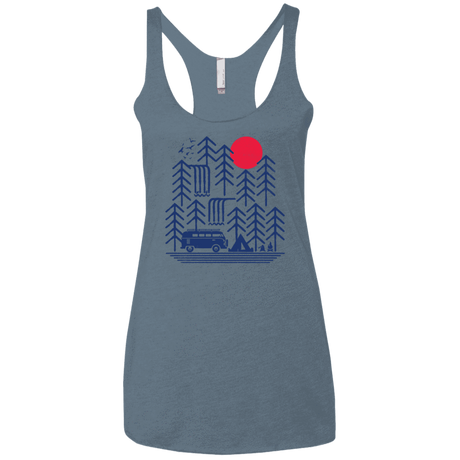 T-Shirts Indigo / X-Small Road Trip Days Women's Triblend Racerback Tank