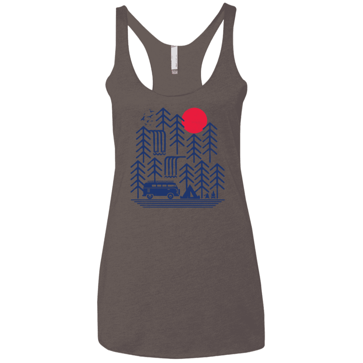 T-Shirts Macchiato / X-Small Road Trip Days Women's Triblend Racerback Tank