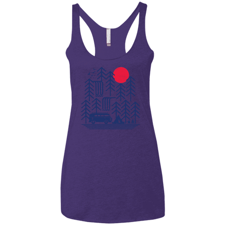 T-Shirts Purple Rush / X-Small Road Trip Days Women's Triblend Racerback Tank