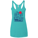 T-Shirts Tahiti Blue / X-Small Road Trip Days Women's Triblend Racerback Tank