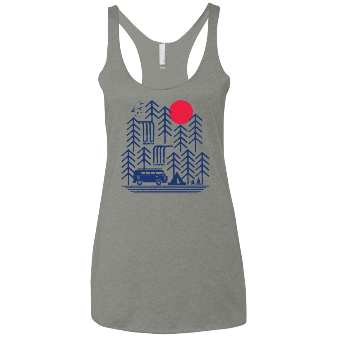 T-Shirts Venetian Grey / X-Small Road Trip Days Women's Triblend Racerback Tank