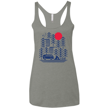 T-Shirts Venetian Grey / X-Small Road Trip Days Women's Triblend Racerback Tank
