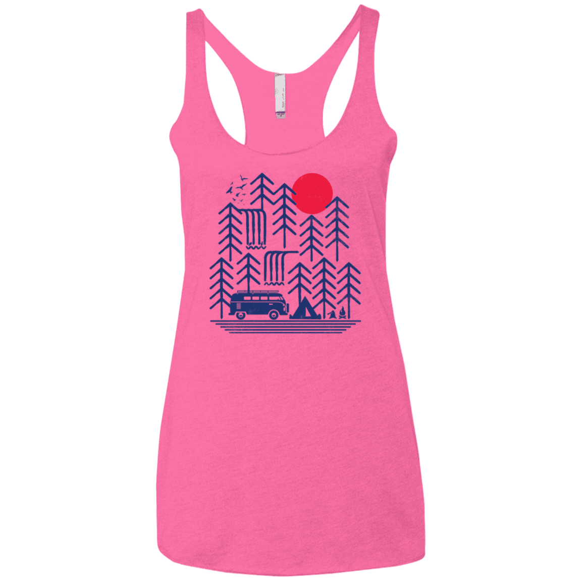 T-Shirts Vintage Pink / X-Small Road Trip Days Women's Triblend Racerback Tank