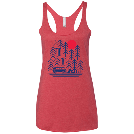 T-Shirts Vintage Red / X-Small Road Trip Days Women's Triblend Racerback Tank
