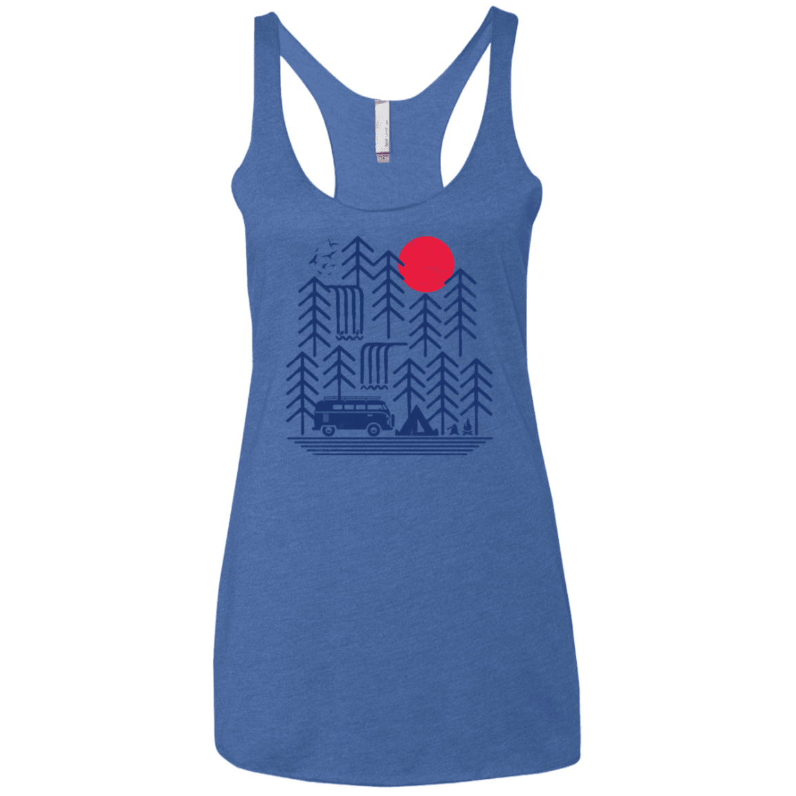 T-Shirts Vintage Royal / X-Small Road Trip Days Women's Triblend Racerback Tank