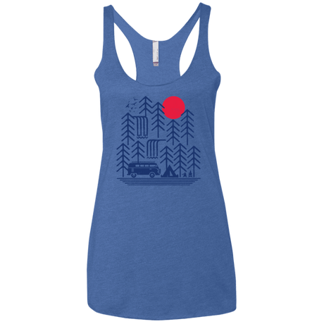 T-Shirts Vintage Royal / X-Small Road Trip Days Women's Triblend Racerback Tank