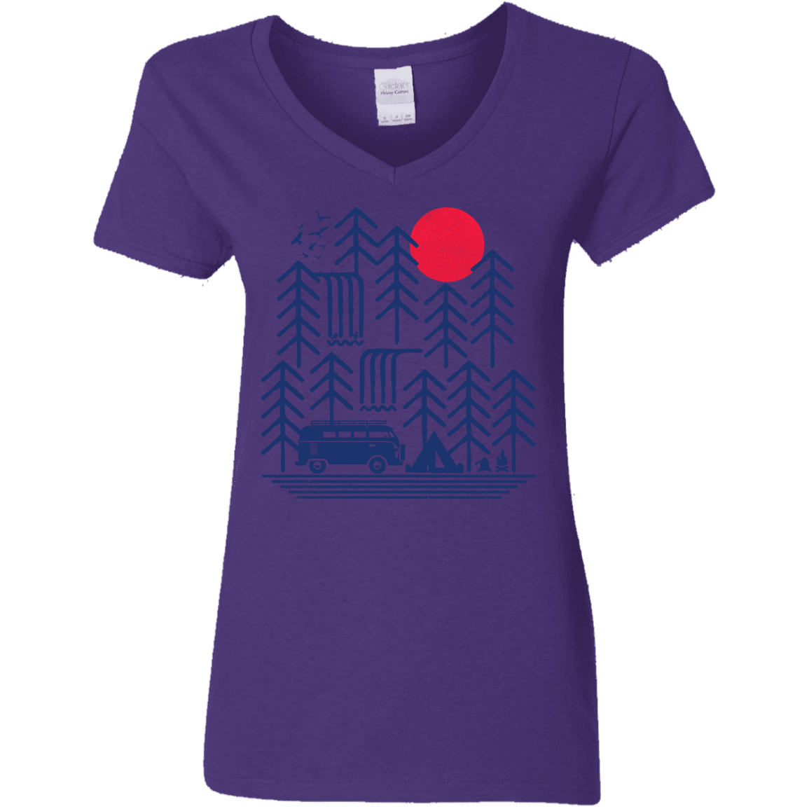 T-Shirts Purple / S Road Trip Days Women's V-Neck T-Shirt