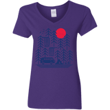 T-Shirts Purple / S Road Trip Days Women's V-Neck T-Shirt