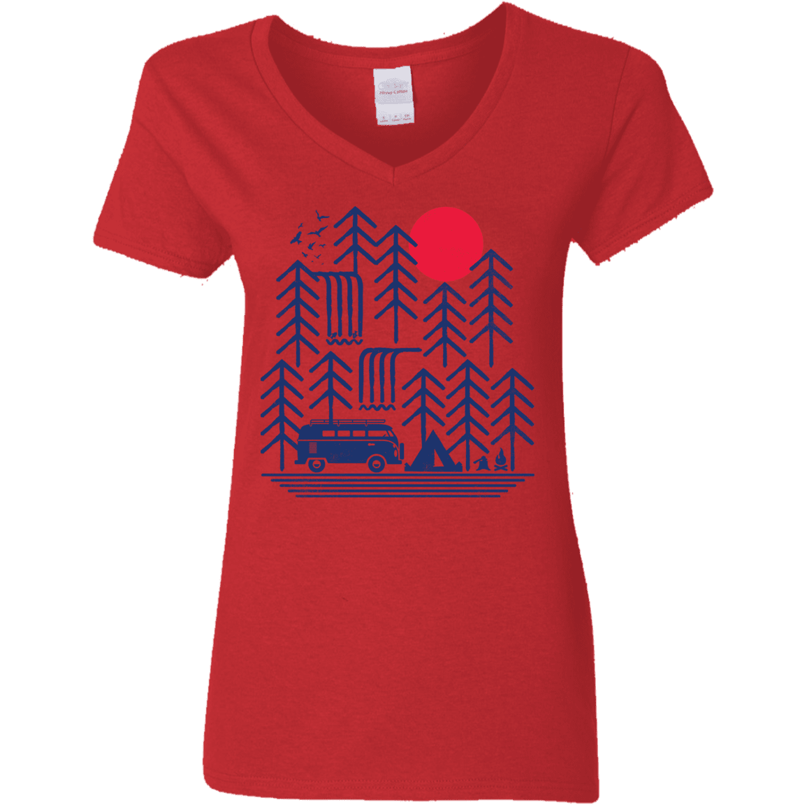 T-Shirts Red / S Road Trip Days Women's V-Neck T-Shirt