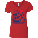 T-Shirts Red / S Road Trip Days Women's V-Neck T-Shirt