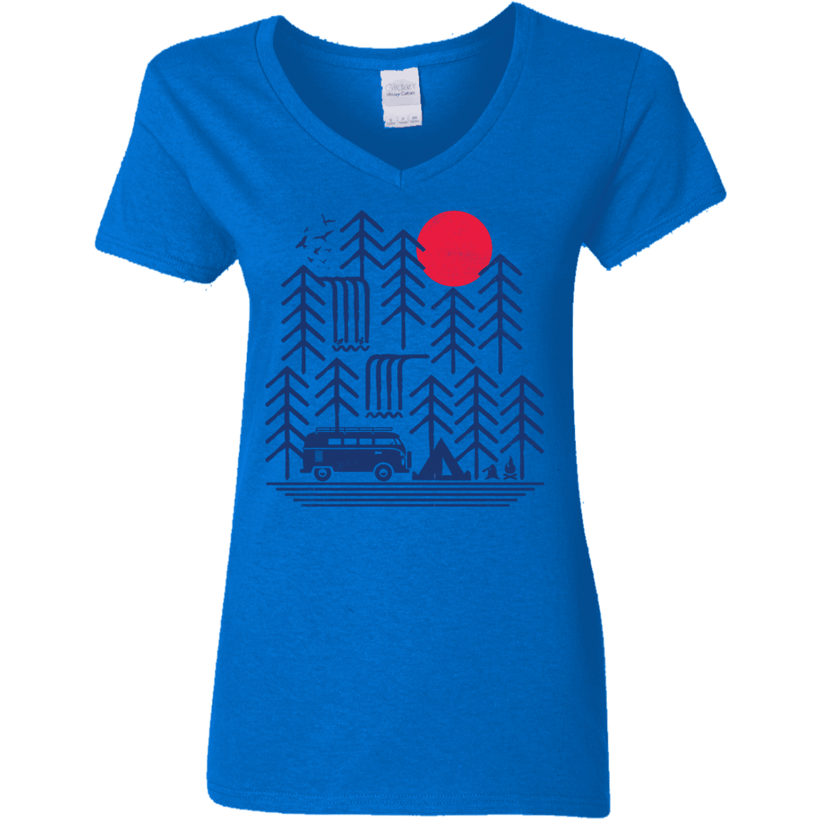 T-Shirts Royal / S Road Trip Days Women's V-Neck T-Shirt