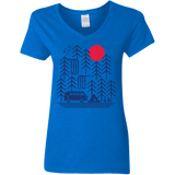 T-Shirts Royal / S Road Trip Days Women's V-Neck T-Shirt