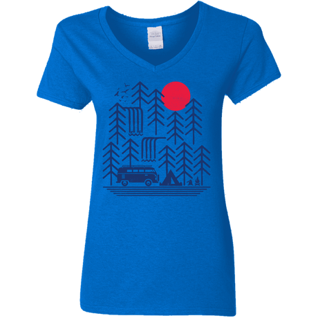 T-Shirts Royal / S Road Trip Days Women's V-Neck T-Shirt