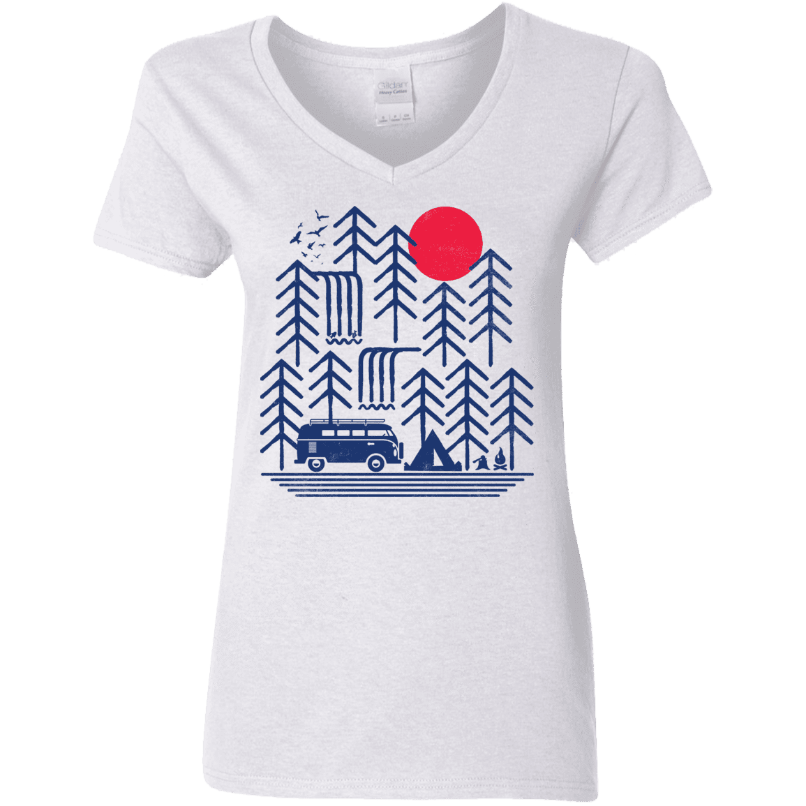 T-Shirts White / S Road Trip Days Women's V-Neck T-Shirt