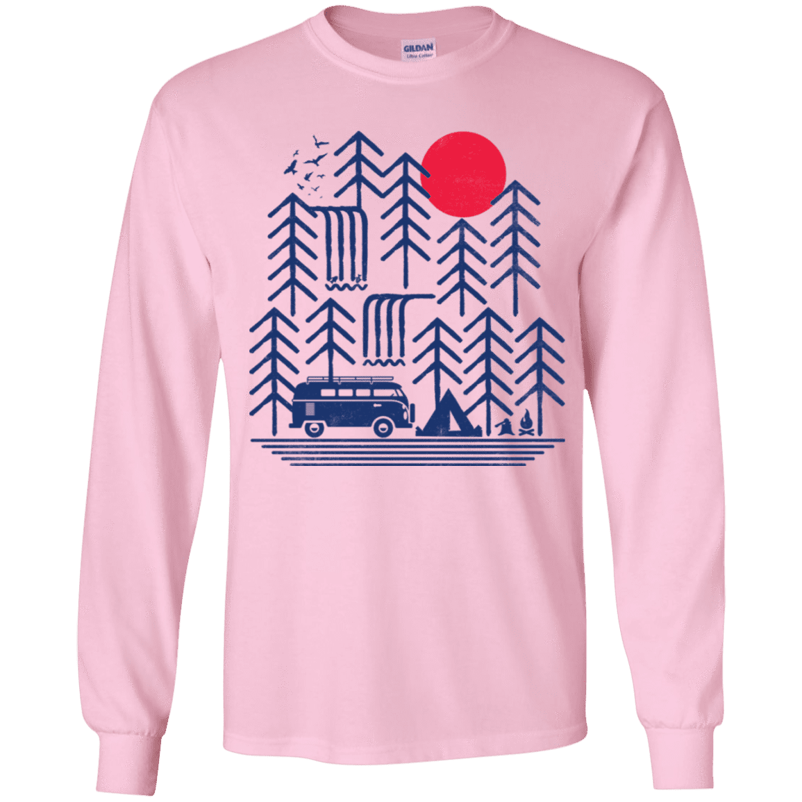 T-Shirts Light Pink / YS Road Trip Days Youth Long Sleeve T-Shirt