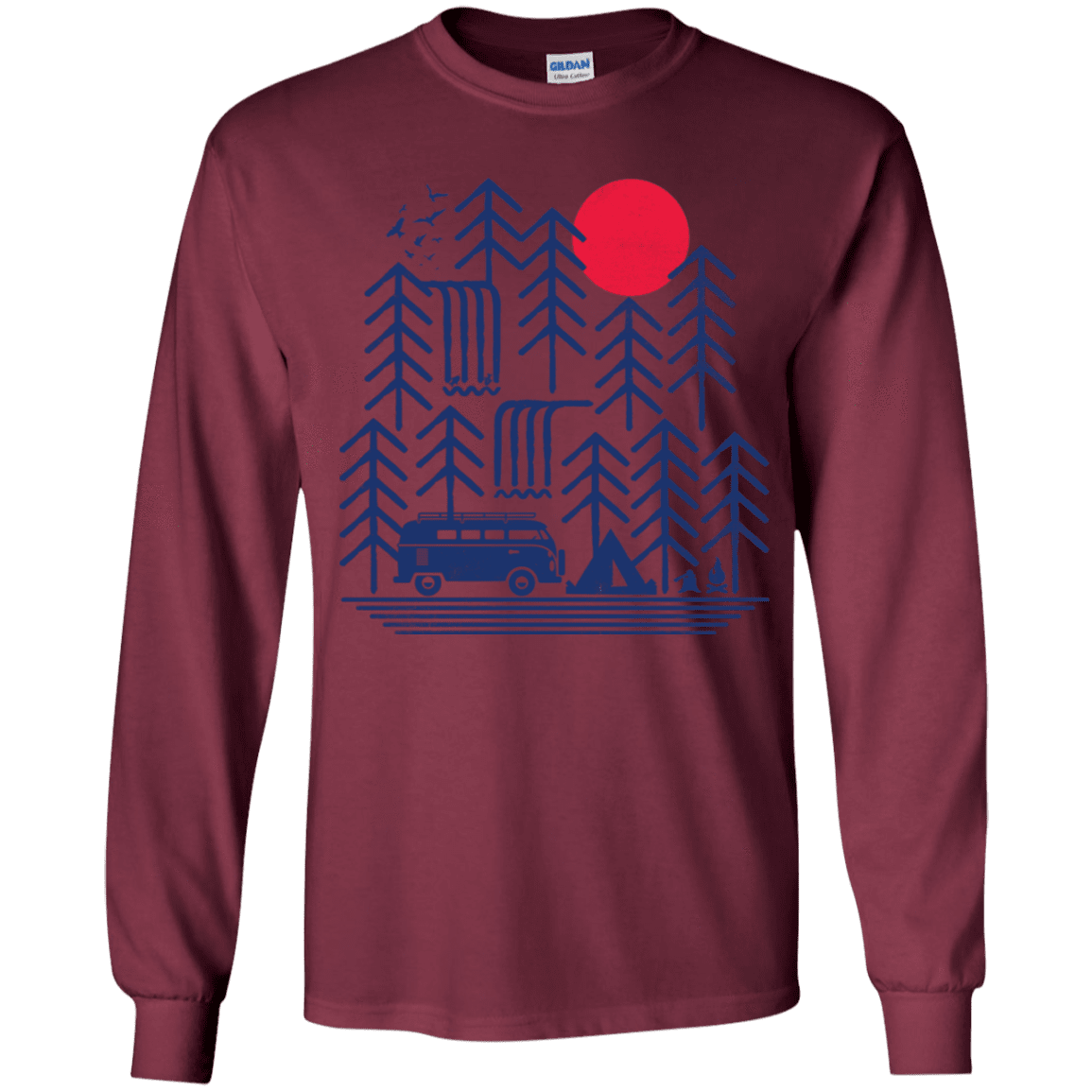 T-Shirts Maroon / YS Road Trip Days Youth Long Sleeve T-Shirt