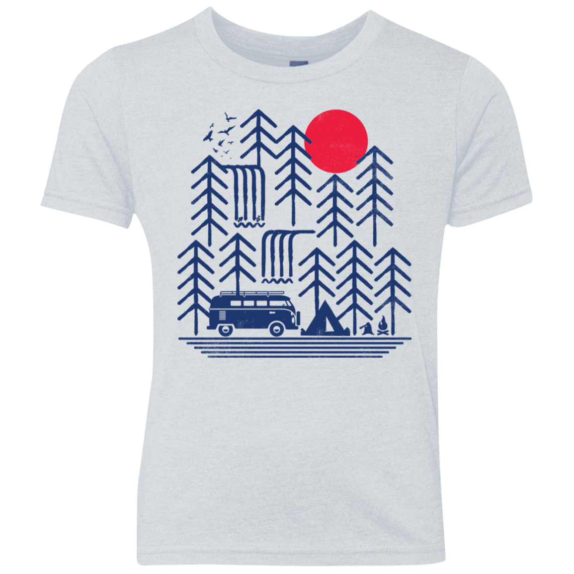 T-Shirts Heather White / YXS Road Trip Days Youth Triblend T-Shirt