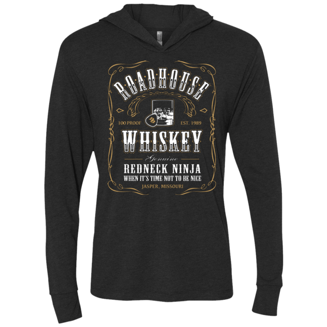 T-Shirts Vintage Black / X-Small Roadhouse Whiskey Triblend Long Sleeve Hoodie Tee