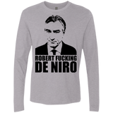 T-Shirts Heather Grey / Small Robert Fucking DeNiro Men's Premium Long Sleeve