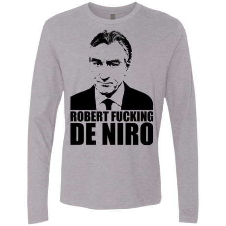 T-Shirts Heather Grey / Small Robert Fucking DeNiro Men's Premium Long Sleeve