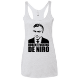 T-Shirts Heather White / X-Small Robert Fucking DeNiro Women's Triblend Racerback Tank