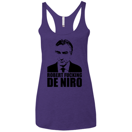 T-Shirts Purple / X-Small Robert Fucking DeNiro Women's Triblend Racerback Tank