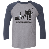 T-Shirts Premium Heather/ Vintage Navy / X-Small Robolution Men's Triblend 3/4 Sleeve