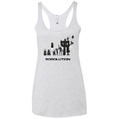 T-Shirts Heather White / X-Small Robolution Women's Triblend Racerback Tank