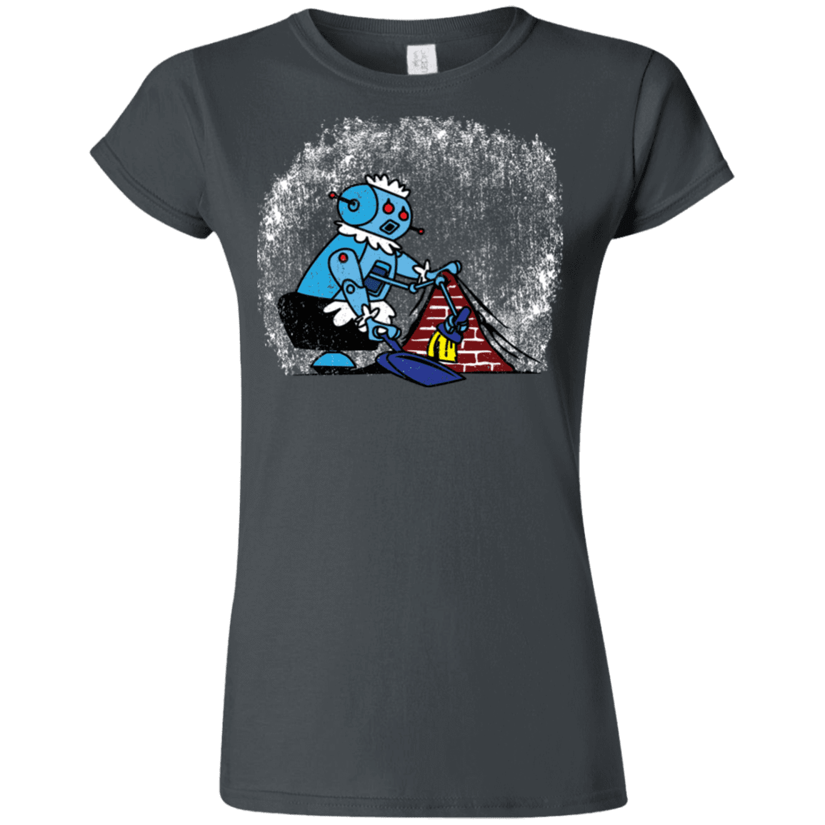 T-Shirts Charcoal / S Robot Cleaner Junior Slimmer-Fit T-Shirt