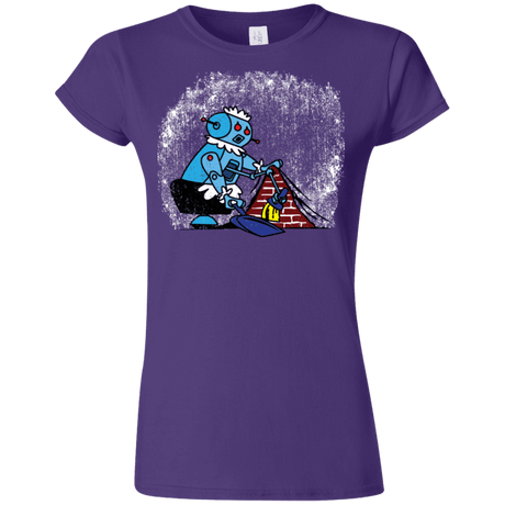 T-Shirts Purple / S Robot Cleaner Junior Slimmer-Fit T-Shirt