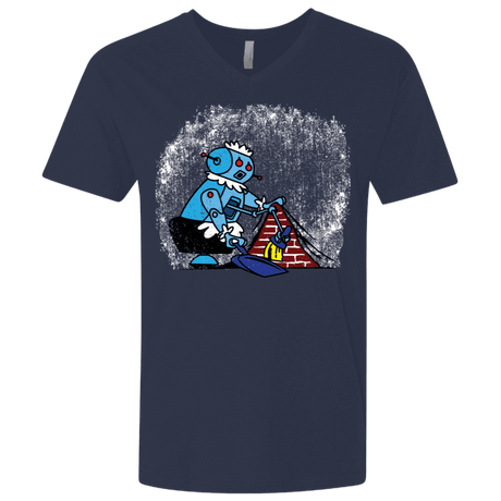 T-Shirts Midnight Navy / X-Small Robot Cleaner Men's Premium V-Neck