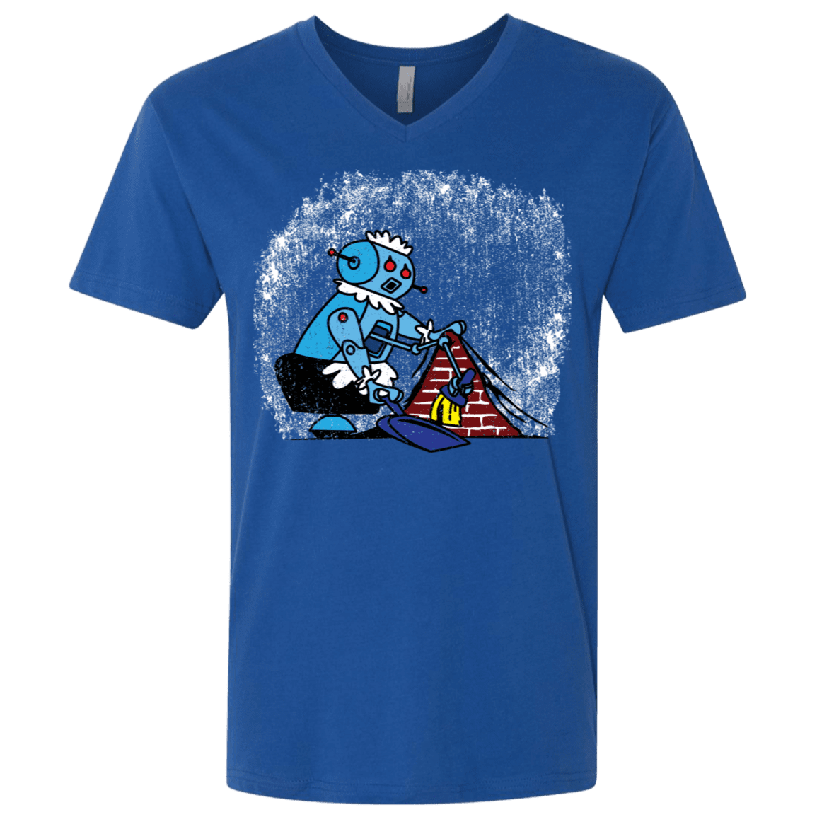 T-Shirts Royal / X-Small Robot Cleaner Men's Premium V-Neck