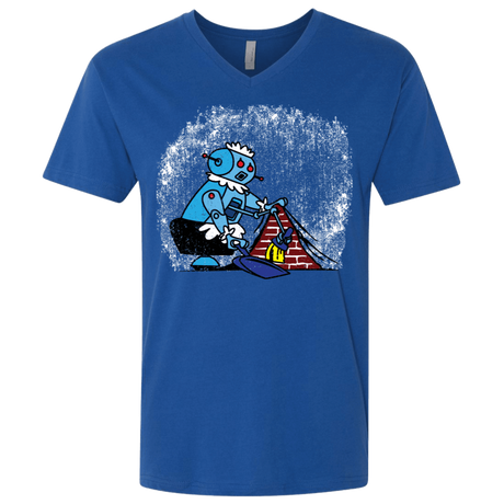 T-Shirts Royal / X-Small Robot Cleaner Men's Premium V-Neck