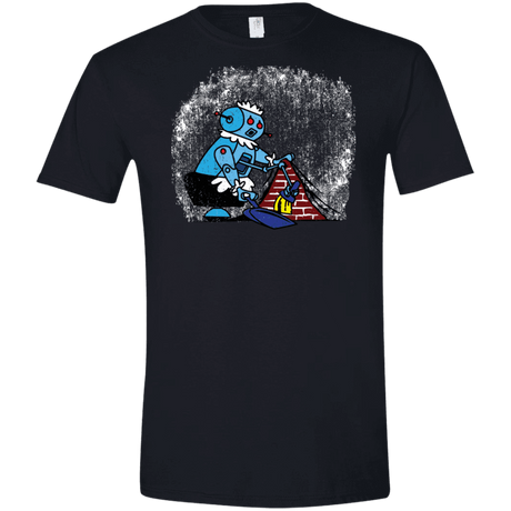 T-Shirts Black / X-Small Robot Cleaner Men's Semi-Fitted Softstyle