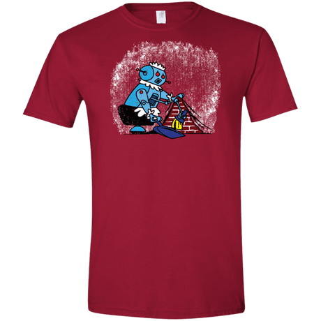 T-Shirts Cardinal Red / S Robot Cleaner Men's Semi-Fitted Softstyle