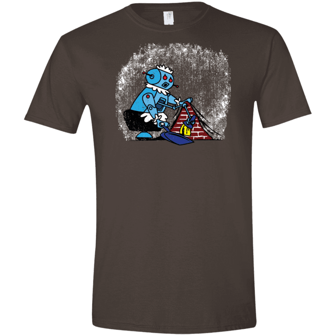 T-Shirts Dark Chocolate / S Robot Cleaner Men's Semi-Fitted Softstyle
