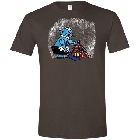 T-Shirts Dark Chocolate / S Robot Cleaner Men's Semi-Fitted Softstyle