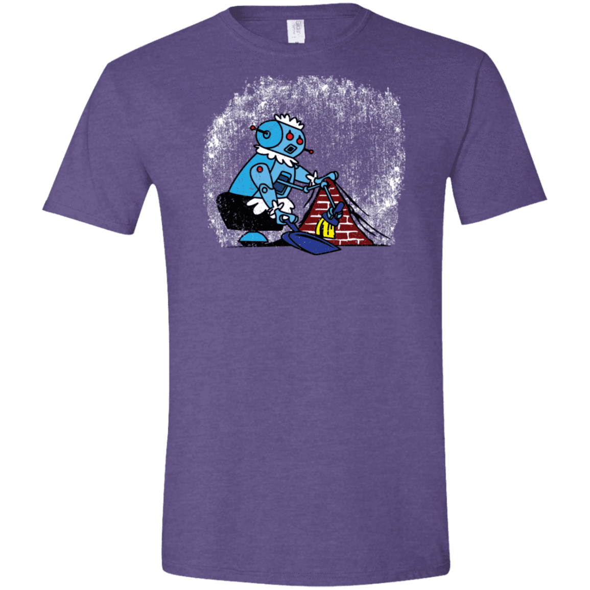 T-Shirts Heather Purple / S Robot Cleaner Men's Semi-Fitted Softstyle