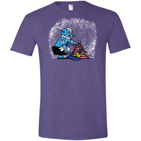 T-Shirts Heather Purple / S Robot Cleaner Men's Semi-Fitted Softstyle