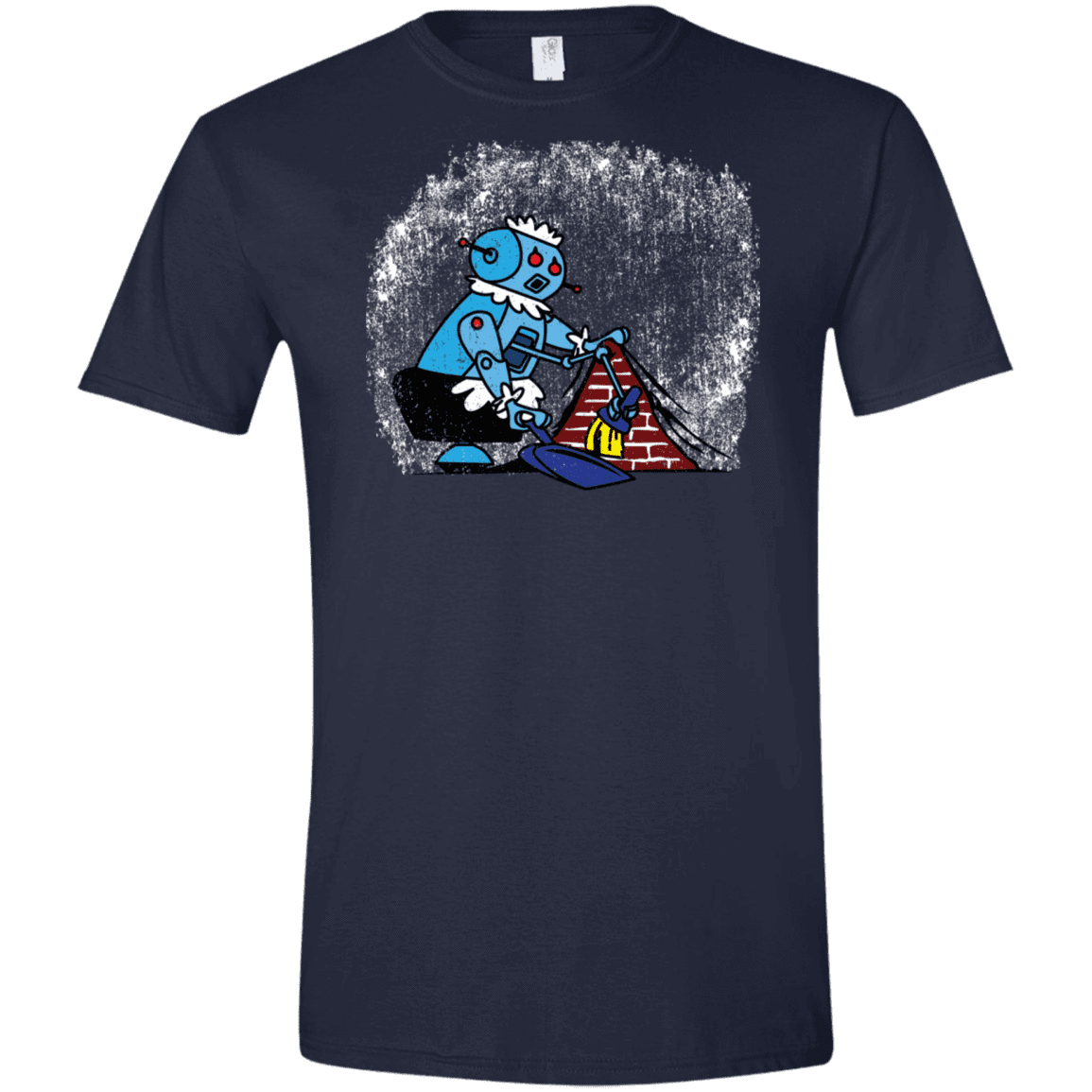 T-Shirts Navy / X-Small Robot Cleaner Men's Semi-Fitted Softstyle