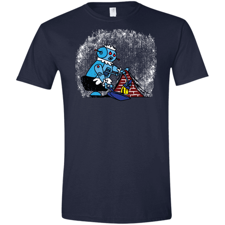T-Shirts Navy / X-Small Robot Cleaner Men's Semi-Fitted Softstyle
