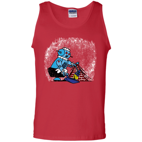 T-Shirts Red / S Robot Cleaner Men's Tank Top