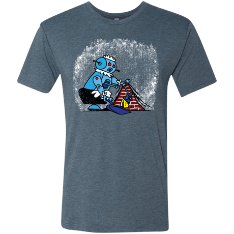 T-Shirts Indigo / S Robot Cleaner Men's Triblend T-Shirt