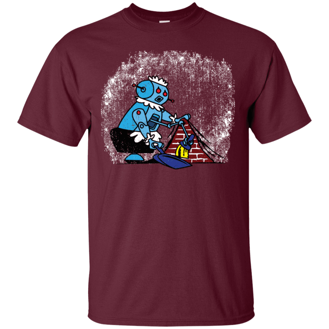 T-Shirts Maroon / S Robot Cleaner T-Shirt