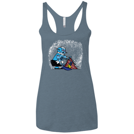 T-Shirts Indigo / X-Small Robot Cleaner Women's Triblend Racerback Tank
