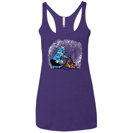 T-Shirts Purple Rush / X-Small Robot Cleaner Women's Triblend Racerback Tank