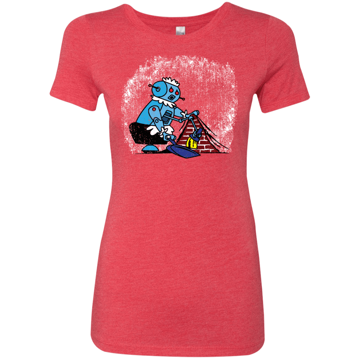 T-Shirts Vintage Red / S Robot Cleaner Women's Triblend T-Shirt