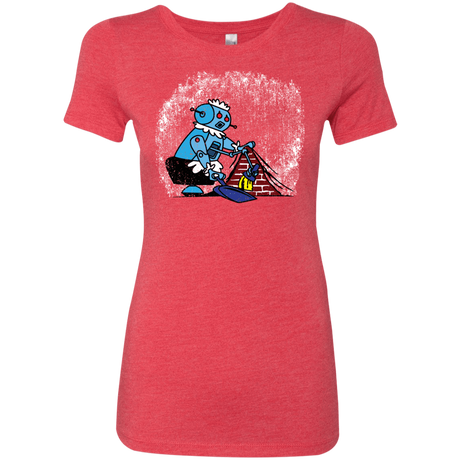 T-Shirts Vintage Red / S Robot Cleaner Women's Triblend T-Shirt